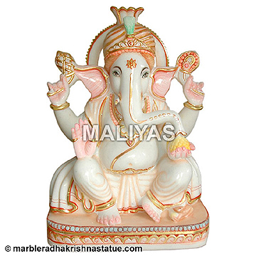White Marble Ganesha Moorti