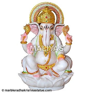Lord Ganesha Marble Statue
