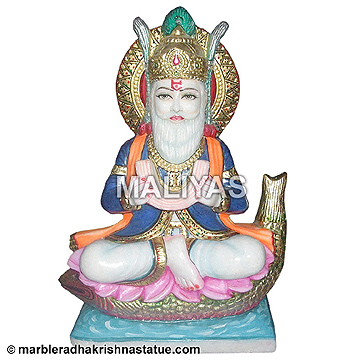 Marble God Jhulelal Statue