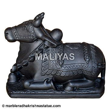 Marble Nandi Statue