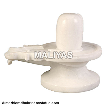 White Marble Shivling Murti