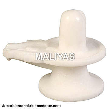 White Marble Shiva Lingam Murti