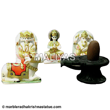 Marble shiv parivar Murti for Temple