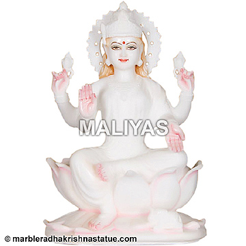Makrana Marble Goddess Laxmi Mata Marble Statue