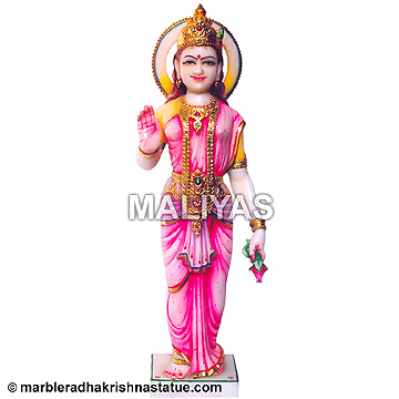 Marble Standing Laxmi Statue