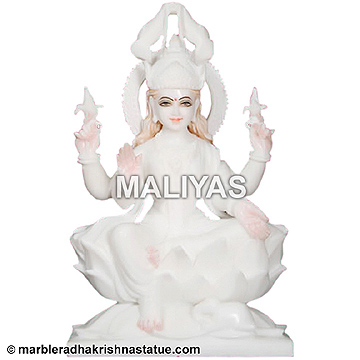 white Marble Lakshmi Statue