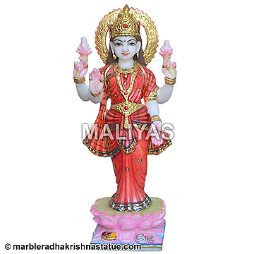 God Laxmi Marble Statue
