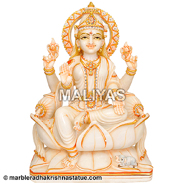 Mata Laxmi Marble Statue
