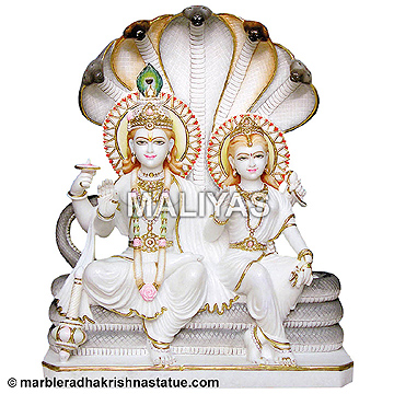 Marble Laxmi Narayan Statue