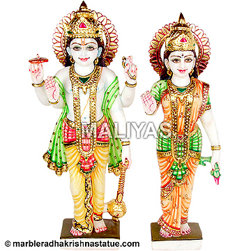 Marble Laxmi Vishnu Idols