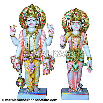 Marble Laxmi Narayan Statue