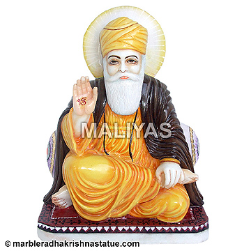 White Marble Guru Nanak Statue