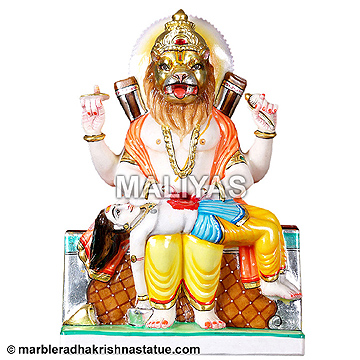 Marble Lord Narsingh Statue
