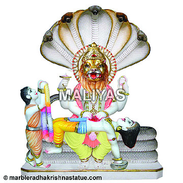 Marble Narsingh Murti with Prahalad