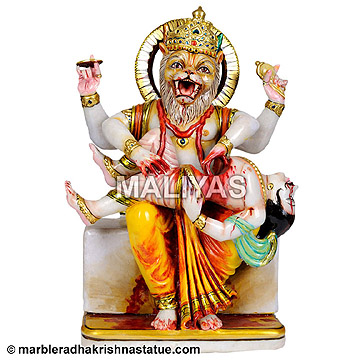 Marble Narasimha Statue