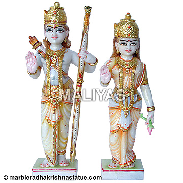 Marble Sita Ram murti