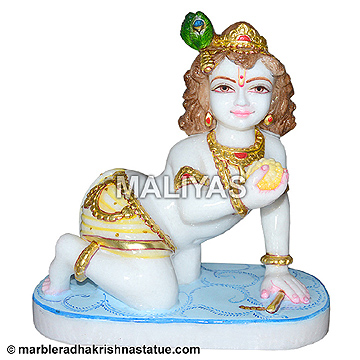 Marble Laddu Gopal statue