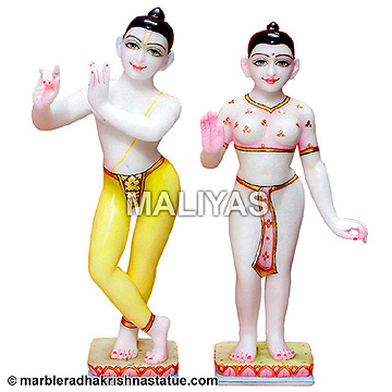 Marble Idols of Radha Krishna