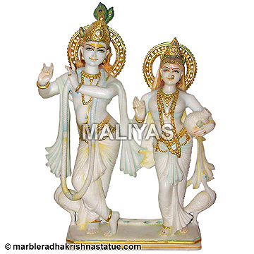 Radha Krishna Jugal Marble Statue