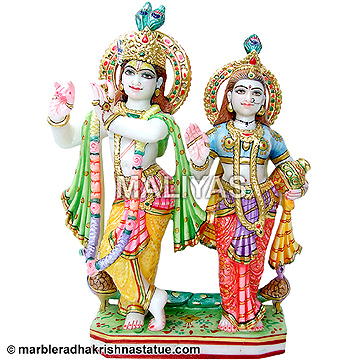 Marble idols of Jugal radha krishna