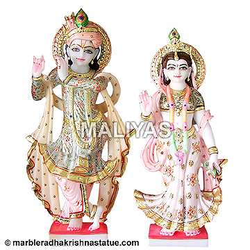 Marble Radha Krishna Moorti