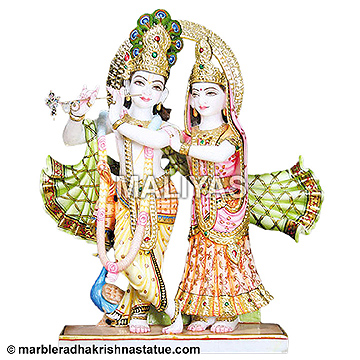 Radha Krishna Pair from Marble