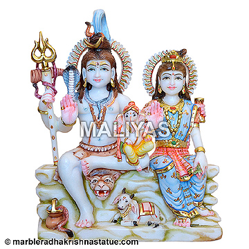 Marble Gauri Shankar Statue