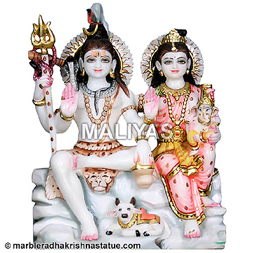 White Marble Shiva Parvati Statue
