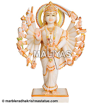 Marble Standing Durga Maa Statue