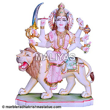 Marble Durga Maa Goddess Statue