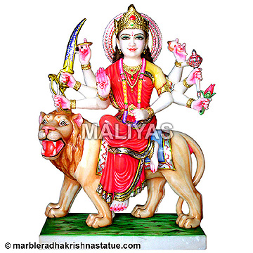Marble Durga Maa Statue