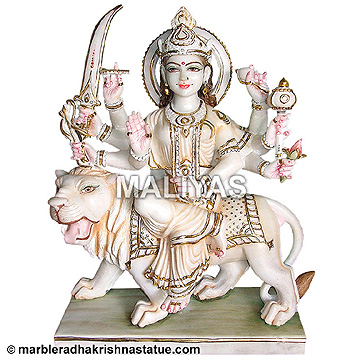 Marble Bhagwati Maa Statue