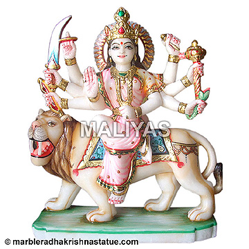 Marble Sherawali Mata Murti