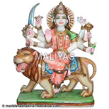 Goddess Durga Mata Marble Moorti