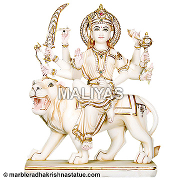 Marble Durga Mata Statue
