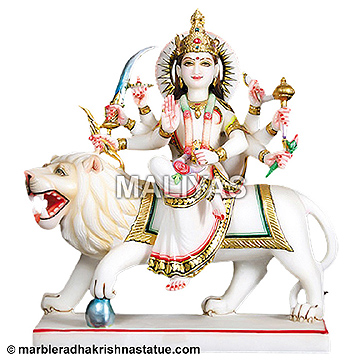 Durga Ji With Stone Work Statues
