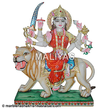 Makrana Marble Durga Mata Statue
