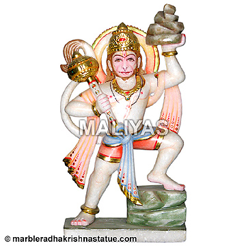 Marble Veer Hanuman statue