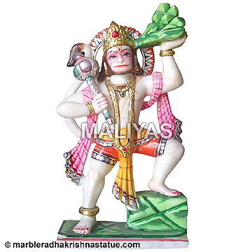 Marble Veer Hanuman Statue