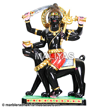 Black Marble Kal Bhairav Statue