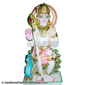 Marble lord Murugan Idols
