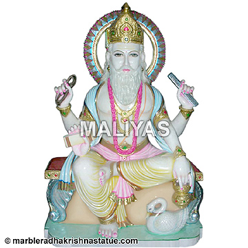 Marble Vishwakarma Murti