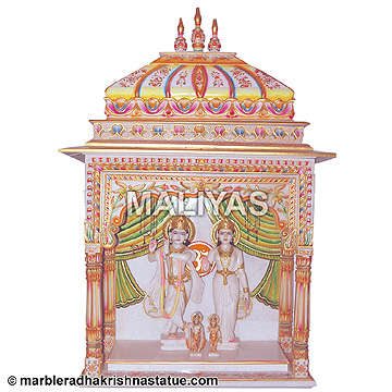 Stone Carving Marble Temple with Painting