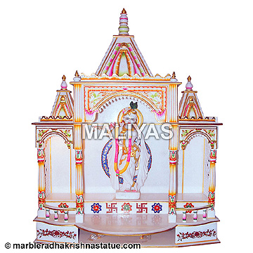 Indian Marble Carved Indoor Temple