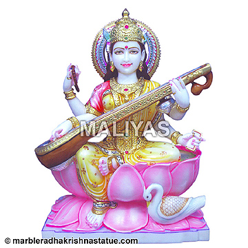 Marble Saraswati Statue